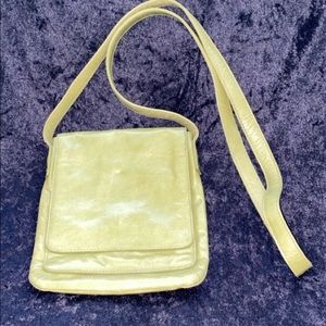 Green leather hobo crossbody bag